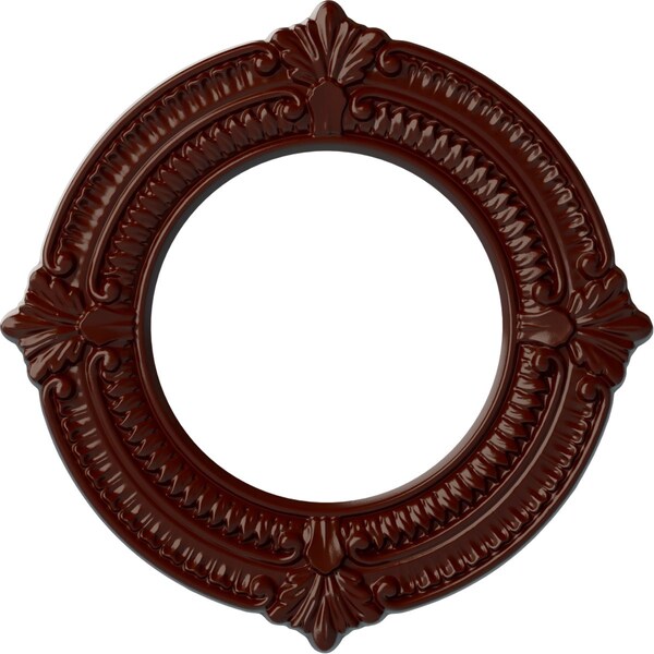 Ekena Millwork Benson Ceiling Medallion (Canopies up to 6 1/8"), 11 1/8"OD x 6 1/8"ID x 5/8"P, Brushed Mahogany CM11BNBMF - main